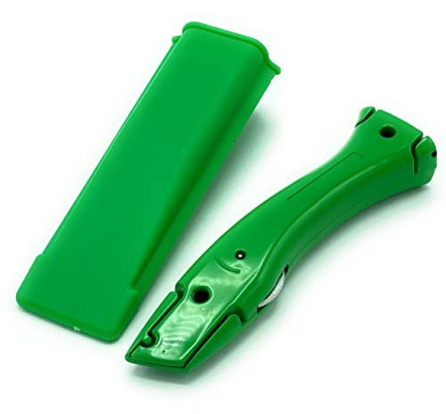 TradeUnderlay Green Knife - Herramienta económica para colocar alfombras con funda