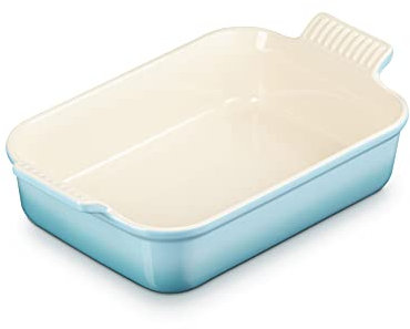 Le Creuset Rechteckige Auflaufform Tradition aus Steinzeug, 26 cm, 2.4 Liter, Karibik, 71102261700001