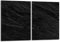 Herdabdeckplatten Set 2x40x52 cm Ceranfeld Abdeckung Glas Spritzschutz Abdeckplatte Glasplatte Herd Ceranfeldabdeckung Deko, Schiefer Schwarz