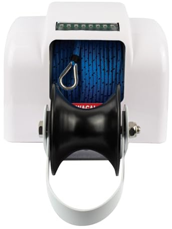 Treuil électrique 12 V, pour Ancre 20 kg | 45 LBS - Télécommande sans Fil,Longueur de Corde 30, Treuil Guindeau D'ancre,Treuil pour Bateau,Mini Treuil pour Yachts,Bateaux de pêche,Voiliers