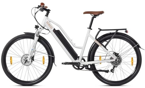 SHIMOST E-Bike City Bike, 27,5 Zoll Elektrofahrrad für Damen und Herren Heckmotor 40N.m, 480Wh Li-ion Batterie bis zu 100Km, 7 Gang Drehmomentsensor, Hydraulische Scheibenbremse(Drehmomentsensor)