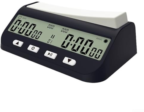 JGmotorfi Temporizador de fallo digital, reloj de juego, cronómetro para ajedrez, pantalla grande, fácil de leer, operación eficiente
