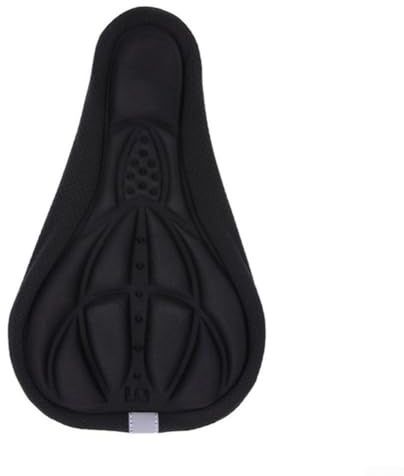 Housse de selle de vélo souple en silicone et gel 3D pour longue distance (noir)