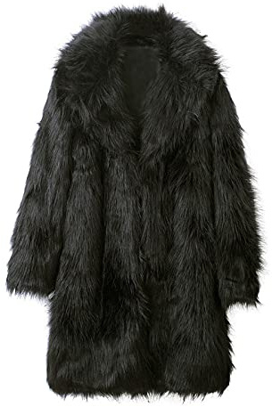 Manteau d'automne et d'hiver 2025 en fausse fourrure épaisse pour homme et homme