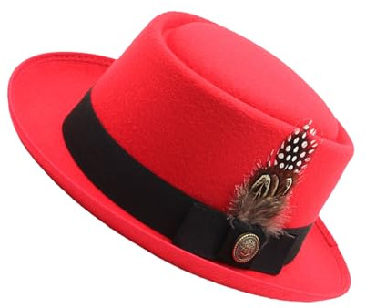 Generisch Cappello da costume bavarese per Oktoberfest, melone nero, cappelli Oktoberfest da uomo, con piume, emblemi, per costume da Oktoberfest, abiti da donna con piume ed emblemi