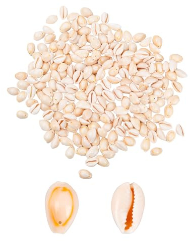 Wisebom 200 Piezas Perlas Natural de Conchas Pequeñas Cuentas de Concha con Agujeros 17-20 mm Espiral Blanco Cuentas de Conchas para Collares Pulsera Cadenas Decoración Playa Accesorios DIY