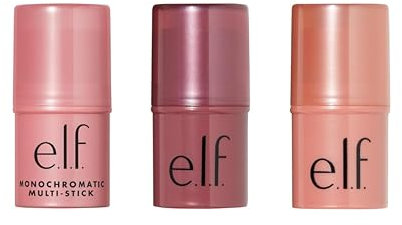 e.l.f. Monochromatic Multi-Stick Best Sellers | Blush in Crema per Occhi, Labbra e Guance, Colore Costruibile, Vegano, Set da 3 Stick |0.155 Oz (4.4 g)