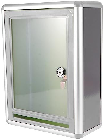 KONTONTY Boîte Aux Lettres Suspendue avec Serrure Boîte À Suggestions Murale Noire