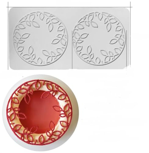 Tuile form silikon, blomblad vener silikonformar för hantverk, 3D-krökningar blomformar silikon, återanvändbar kakspets för sockerpasta choklad fondant smör tvål