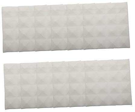 WHAMVOX 12pezzi Pannelli Acustici Fonoassorbenti Per Studio Ktv e Teatro Domestico Isolamento Sonoro Facile Installazione Di Spessore Design Piramide Ignifugo