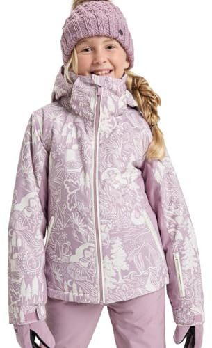 Roxy Free Jet Girl - Chaqueta de nieve para niña, color rosa, talla 8