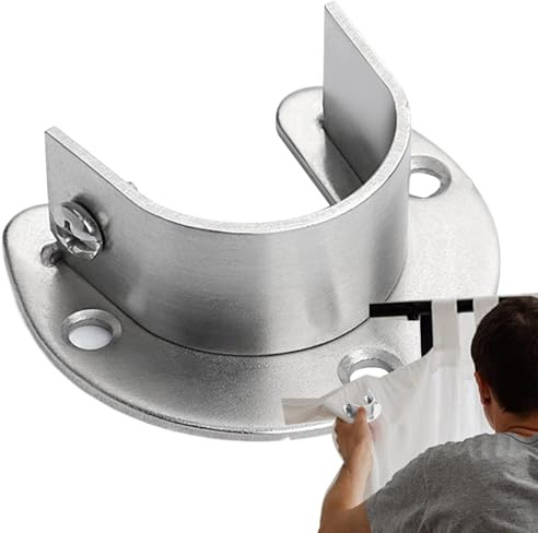 Soporte para barra de armario, soporte para barra de brida, soporte de barra robusta, soporte de barra de armario y soportes de barra, soporte para barra de armario, incluye tornillos