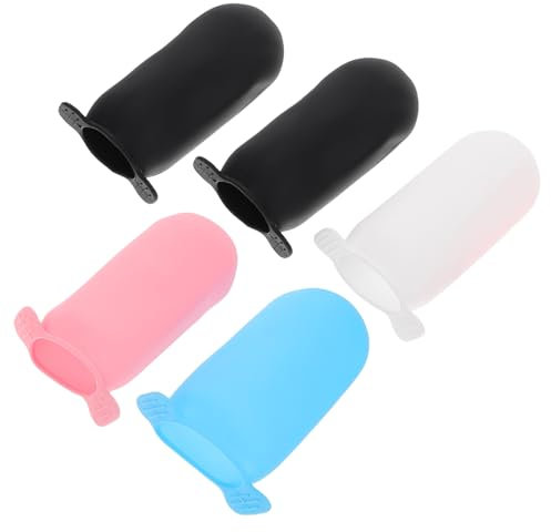 SAFIGLE 5pezzi Coperture Silicone Per Bottiglie Impermeabili Manicotti Elastici Per Cosmetici e Toiletries Viaggio Per e Donne Protezione Contro Perdite