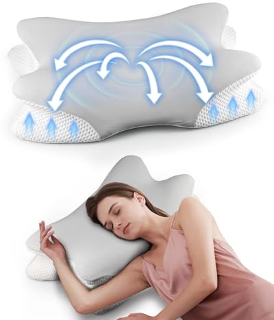 Trongle Cuscino Cervicale Ortopedico, Supporto Ottimale per Collo e Spalle, Allevia Dolori e Tensioni, Perfetto per Dormire Laterale, Supino e Prono, Cuscino Anti Russamento