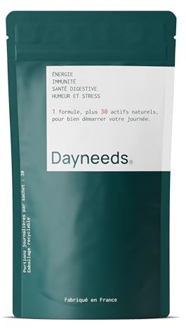 Dayneeds ⎜ Poudre Green multivitamines, minéraux, probiotiques & adaptogènes ⎜ Complément alimentaire énergie, immunité, digestion & stress ⎜ Sachet 1 mois ⎜ Fabriqué en France, végane, sans sucre