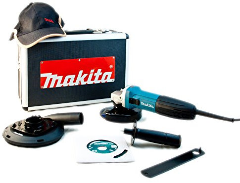 Makita ga5030rsp1 dans un coffret Ink. Accessoires + capot d'aspiration 125 mm béton
