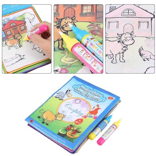 Dessin d'eau livre de coloriage enfants magique coloration peinture tissu livre enfants jeu éducatif apprentissage amusant jouets pour tout-petits garçons filles âge 2 3 4 5 ans