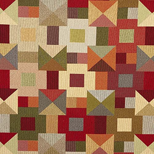 Kt KILOtela - Klädsel tyg – Jacquard Gobelin – bomull och polyester – 280 cm bred – till halv meter | rutig – flerfärgad