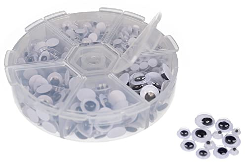 Craft County Wiggle Googly Eyes with Self-Adhesive – 600 Count – Assorted Sizes