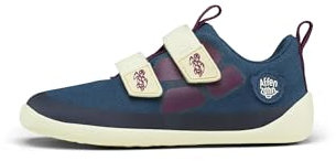 Affenzahn Barfußschuh Baumwolle Lucky Klettverschluss Vegan rutschfest Flexibel Reflektierend für den Sommer in Größe 21-32 Schildkröte - Blau