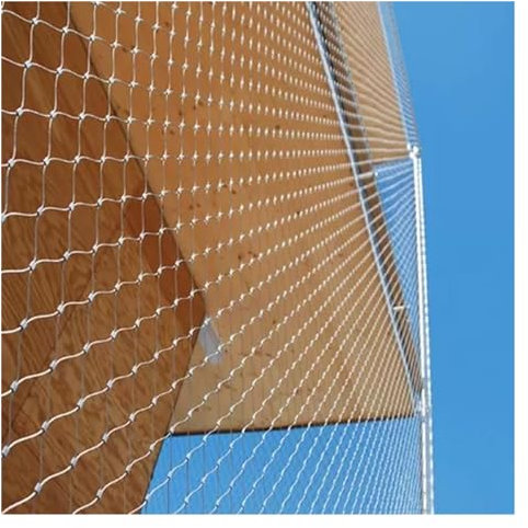 ZHZHXR 304 Edelstahl-Seilgeflecht, Pflanzenkletternetz Mehrzweck-Seilgeflecht 1.5mm/5cm Hochgelegenes Anti-Fall-Metallnetz, Verstellbar(1x4m)