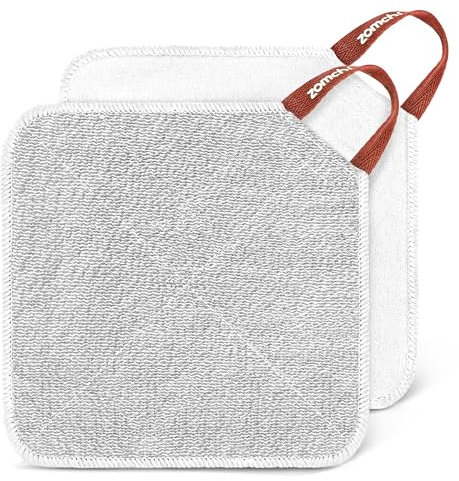 ZOMCHI Waschhandschuhe für Gesicht und Körper, doppelseitige sanfte Peeling-Waschlappen, Duschwaschlappen für Männer und Frauen, 2 Stück (sanft & weich)