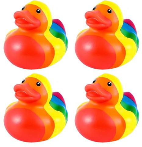 XPEX 4 pezzi paperella di gomma paperelle bagnetto paperelle di gomma giochi bagnetto neonato Gioco per il bagnetto（E）