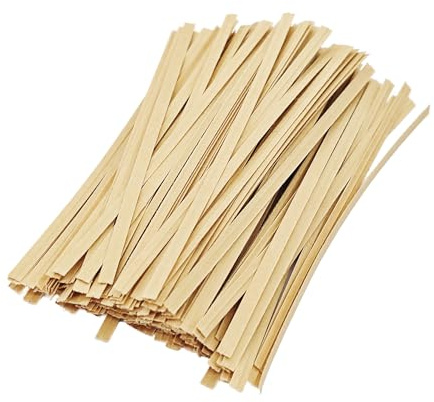 PDETVEO Lot de 200 attaches torsadées en papier kraft réutilisables pour attacher du pain, des plantes, des emballages de pain, des sacs de bonbons et des projets d'artisanat (marron)
