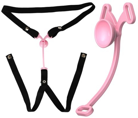 Klassiska skyddsburar för män, smidiga att bära med anti-av-hjälprem, design i fjärilsform-RDLZ07X (R1-Rosa, Small+1 bälte)