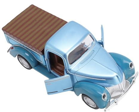 RASTKY Alloy Vintage Pickup Truck Model 1:32 Scale Realistic Classic Old Toy for Home Decor Nostalgic Collection (Blue)