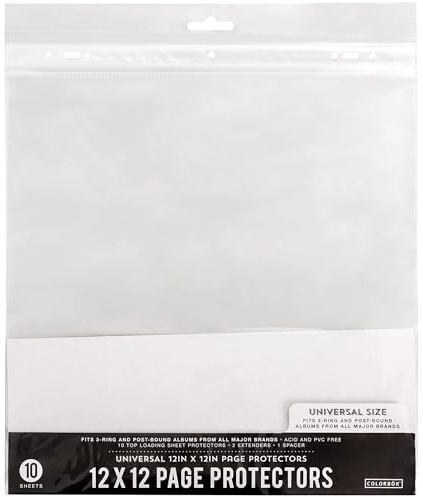 Colorbok Page Protectors (10 Pack), 12 by 12 White
