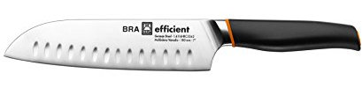 BRA Efficient Cuchillo Santoku, Acero Inoxidable, Gris, 3x5x34 cm