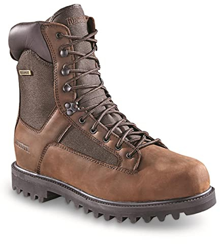 HUNTRITE Men's Insulated Waterproof Hunting Boots, 400-gram Brown 10D (Medium)
