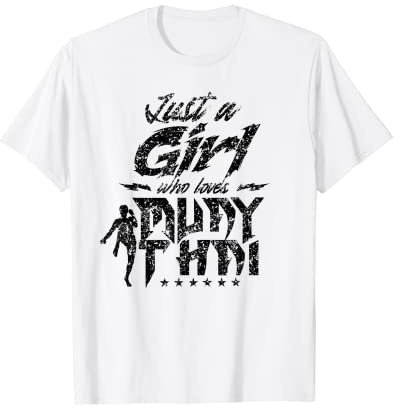 Just A Girl Who Loves Muay Thai Martial Arts Fighter Boxing T-Shirt