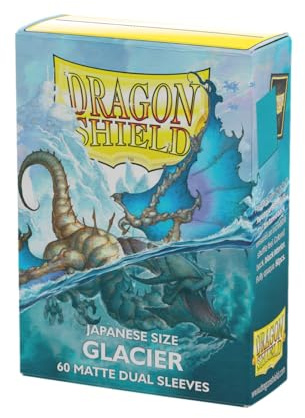 Dragon Shield - Matte Dual - Japanese Size Card Sleeves | 60 CT - Smooth & Tough Premium TCG Sleeves - Compatible with Yu-Gi-Oh, Naruto, Cardfight & Vanguard | Glacier