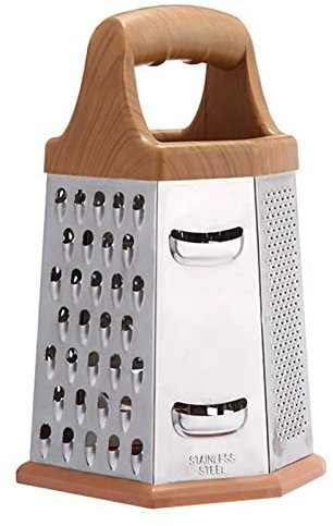tinysiry Raboteuse à Six Faces Râpe à Fromage multifonctionnelle Coupe-légumes Râpe à boîte en Acier Inoxydable pour légumes de Cuisine Fruits, Gadgets de Cuisine 8 Pouces