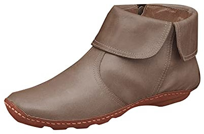 Stiefeletten Damen Schwarz - High-Top Sneaker Halbschuhe Leder Stiefel Vintage Flach Boots Walkingschuhe Bequem Wanderschuhe Rutschfest Freizeitschuhe Turnschuhe Sportschuhe Arbeitsschuhe Gr.37-42