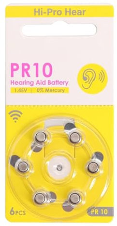 Lot de 6/30/60 piles bouton zinc-manganèse haute capacité pour appareils auditifs longue durée PR10 A10 Piles bouton Zinc Air