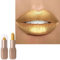 Metallic Shine Glitter Lipstick, Gold Shimmering Tinted Lip Balm, Lightweight Soft Smooth Long Lasting Full-Coverage Lip Color, Longlasting Non-Sticky Lip Stick Gift for Women