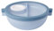 Mepal Basic bento lunch bowl Vita, Multi-Compartment, Extra dressing container and tray, Bento box, Salad lunch box, 1500 ml, Nordic blue