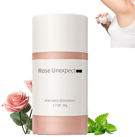 Deodorante stick per tutto il corpo al profumo di rosa, deodorante naturale a lunga durata, senza alluminio per donne e uomini, mini stick solido da viaggio, massima protezione dall'umidità (1PCS)