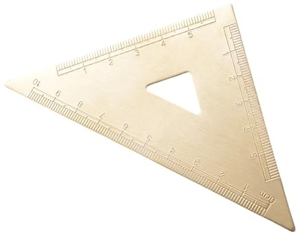 OAJABBGE Règle Triangulaire Vintage Rapporteur Papeterie Outil De Mesure De Précision Demi-Cercles Mathématiques Rapporteur Géométrie Échelle Règle pour Étudiants Architectes Ingénieurs