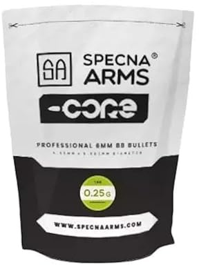 Bolsa Bolas Bio 0,25G 1kg SPECNA (6mm) | Bolsa de 1kg para Pistolas/Rifles Airsoft. Peso por Bola 0,25g