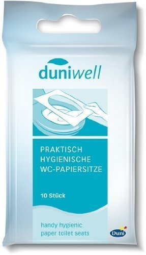 Praktisch Hygienische WC - PAPIERSITZE (Papierauflagen - 100 Stück) SCHUTZ ZUM AUFLEGEN