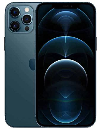 Apple iPhone 12 Pro Max, 128GB, Pacific Blue - Fully Unlocked (Renewed)