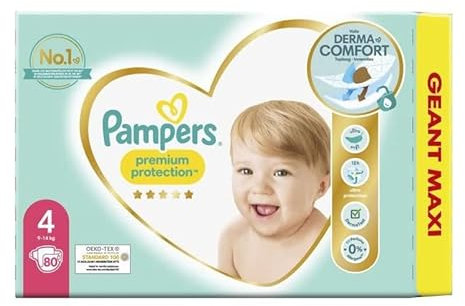 PAMPERS Premium Protection Taille 4 - 80 Couches