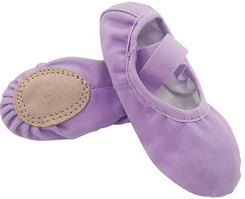 SEAUR Balettsko flicka dansskor ballerina gymnastik baletttofflor barn flicka - 23-35 EU, D05 lila, 35 EU