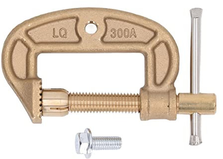 Welding Ground Clamp Welding Rods Lever Clamp with T Handle Solid Brass G 300A Earth Clamp Welding and Cutting Accessories for Tig Mig Stick Welder Machines
