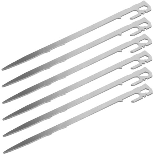 KICHOUSE Camping-Zelt-heringe 6 Stück Heringe Gebogene Spitze für Strand Schlamm Gras Reisezelt Befestigungspfähle