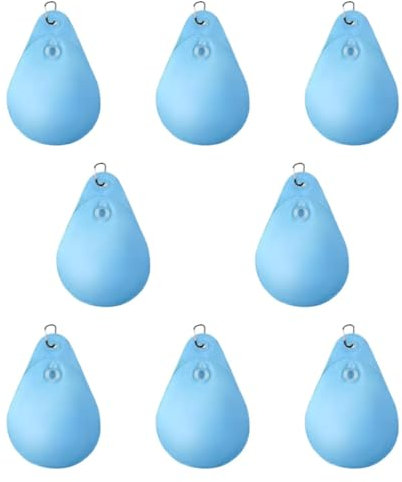 Milageto Lot de 8 Poids de Couverture de Piscine, Sacs Suspendus pour Couverture de Piscine, Sac en Forme de Larme en PVC avec Crochets pour l'hiver,